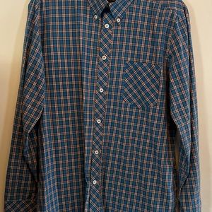 Blue and Red Plaid Men's Shirt